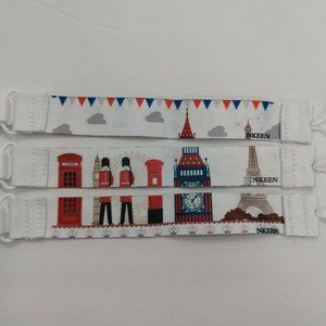 Pacifier Clips Baby Infant Plastic Big Ben Eiffel Tower Soldier Design White 3